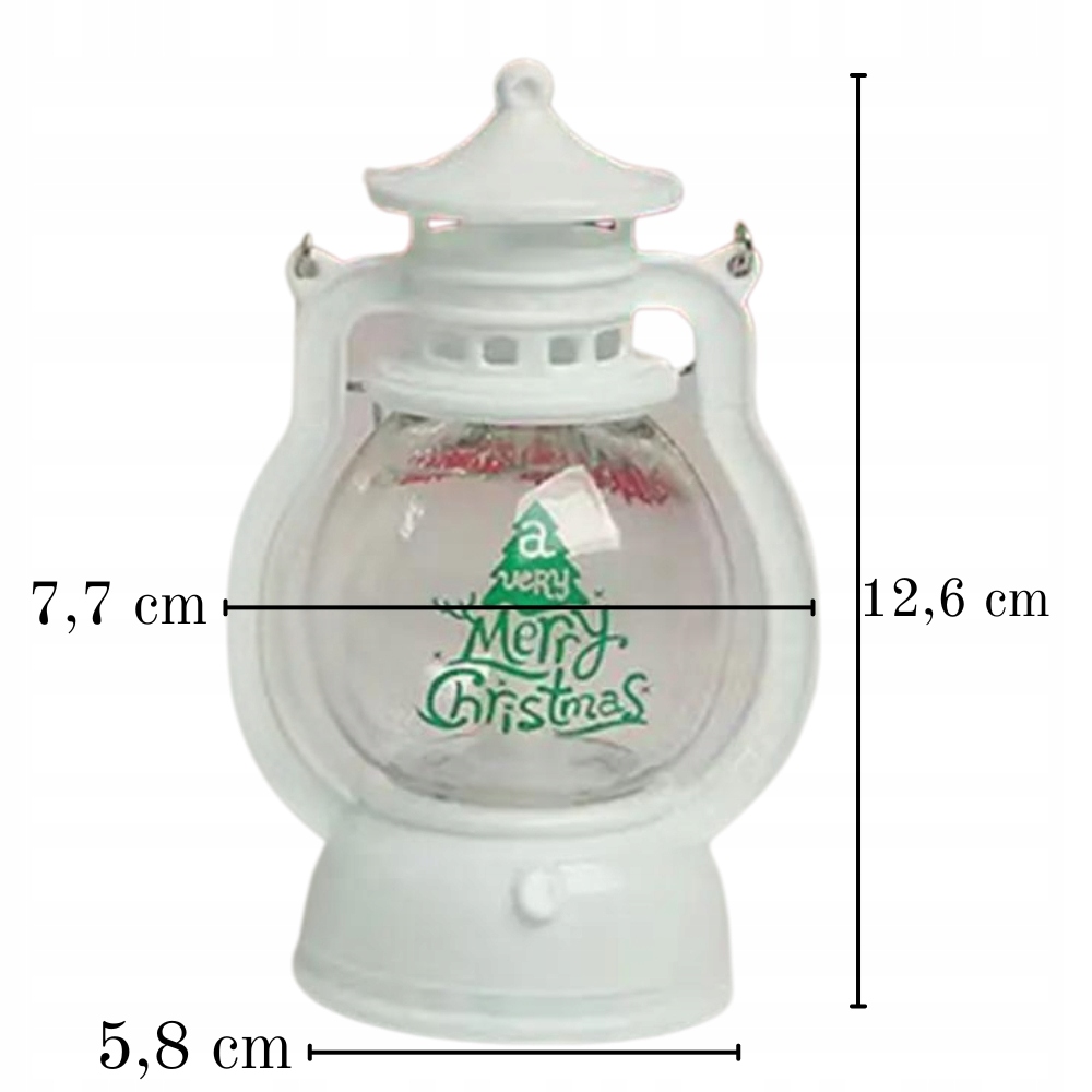 LAMPION LED 12,6 CM MERRY CHRISTMAS ŚWIECZNIK DEKORACJA OZDOBA LATARENKA Rodzaj lampion