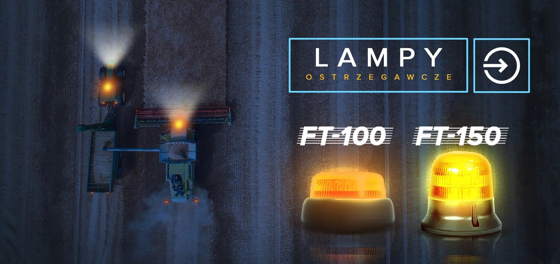 LAMPA OSTRZEGAWCZA KOGUT LED 12V 24V NA MAGNES Color orange