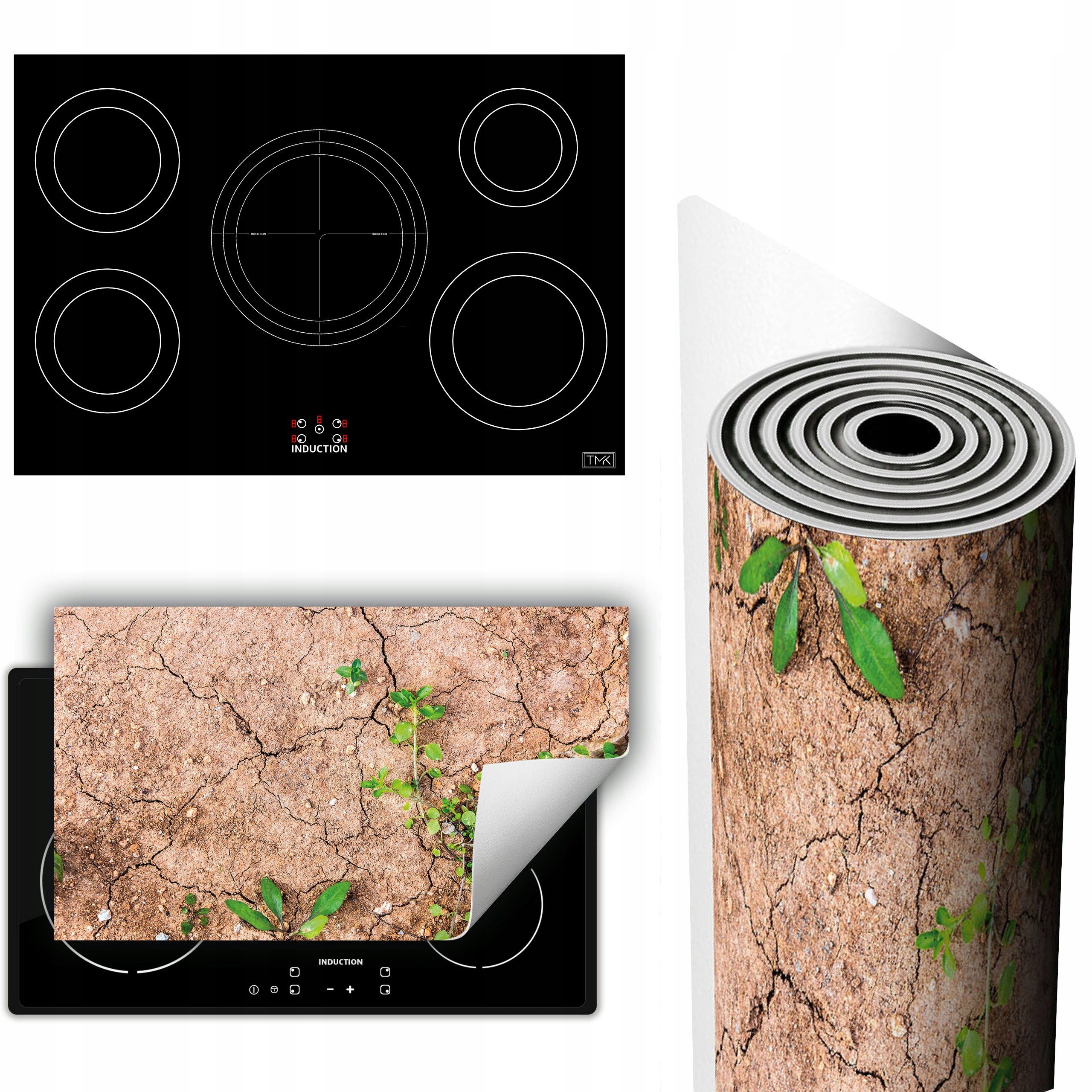 Vinylová Podložka Na Ochranu Kuchyňské Desky 90x52 Země – objekt