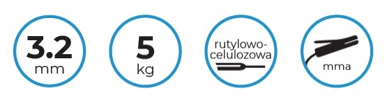 ELEKTRODA SPAWALNICZA RUTYLOWA MMA 6013 3,2mm x 400mm 5KG MOST (RÓŻOWE) Średnica 3.2 mm