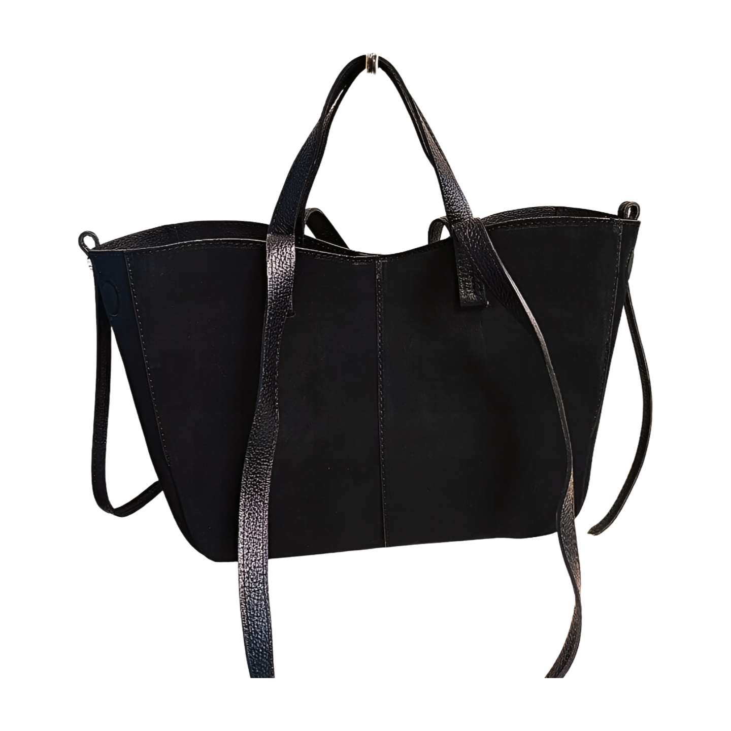 Laura Biaggi kabelka shopperka semišová černá