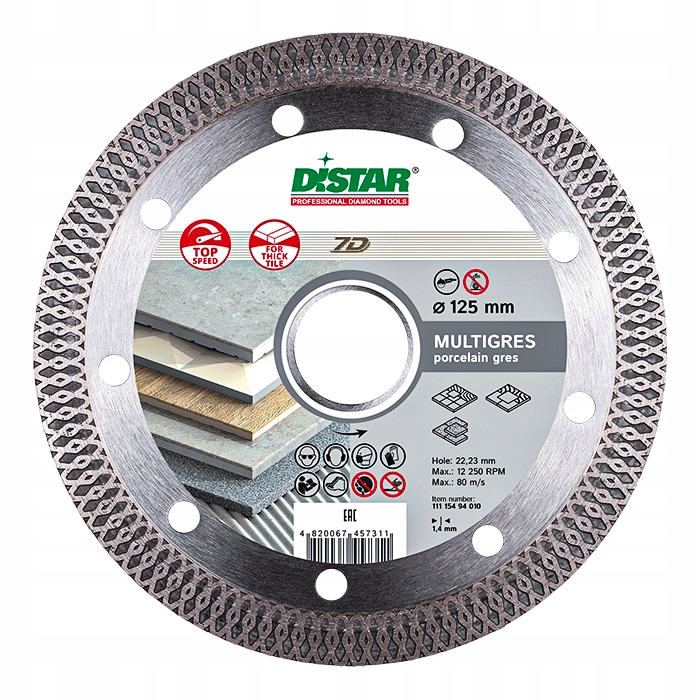 Distar Diamantový Kotouč Multigres 125 x 1,4 x 10 x 22,23 mm