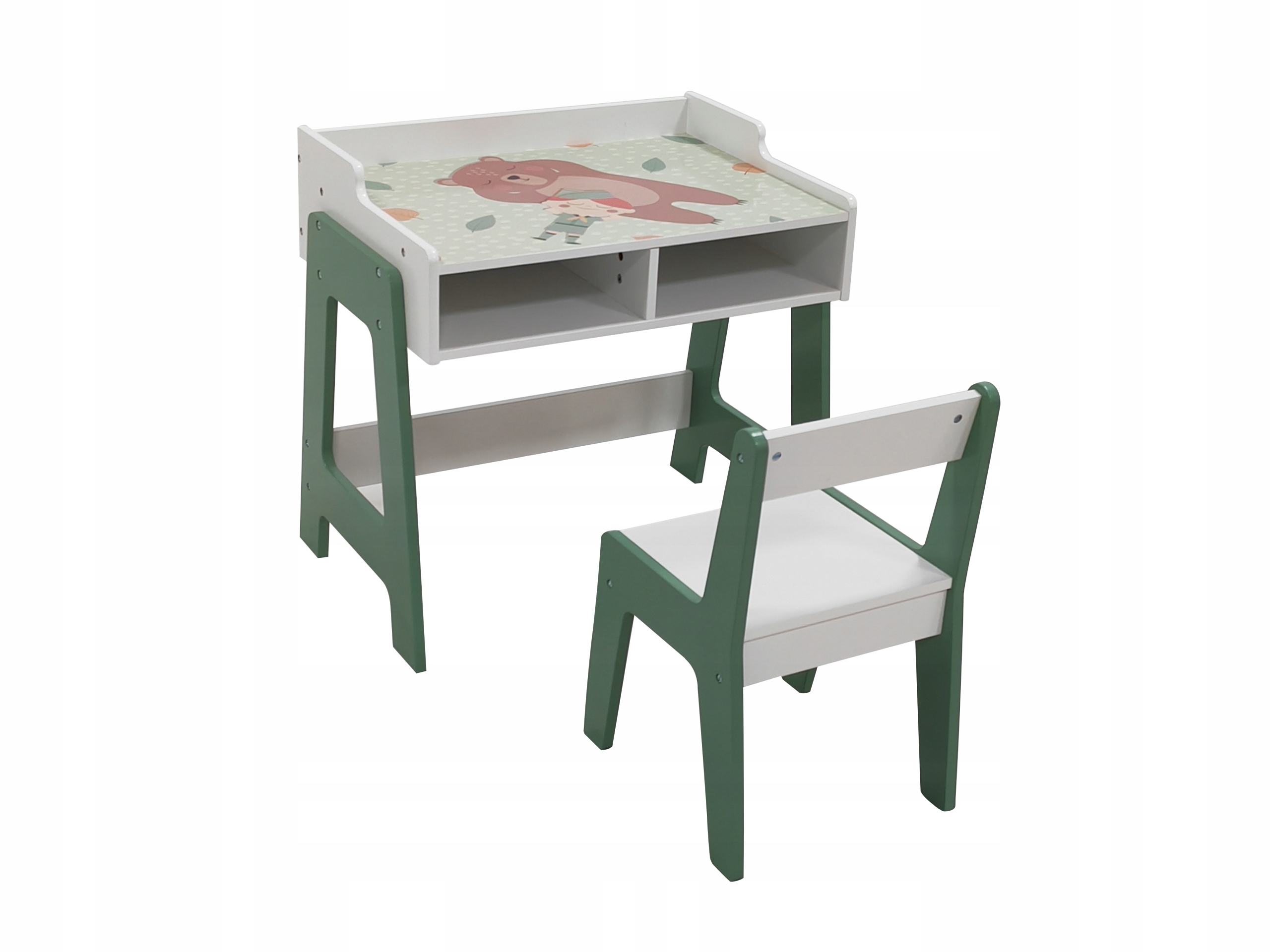 Sada dřevěný psací stůl stolek židle pro děti Bdmu Kids