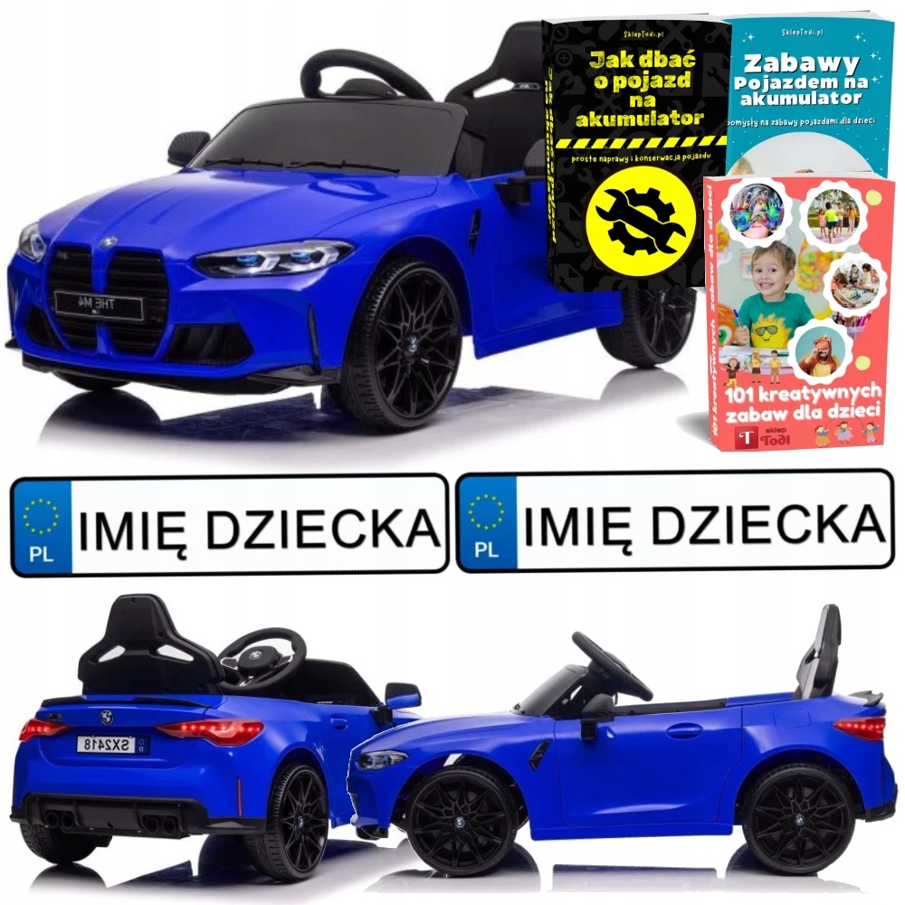 Auto Na Akumulator Bmw M4 Samochód Elektryczny Dla Dzieci Lakier Pilot Led