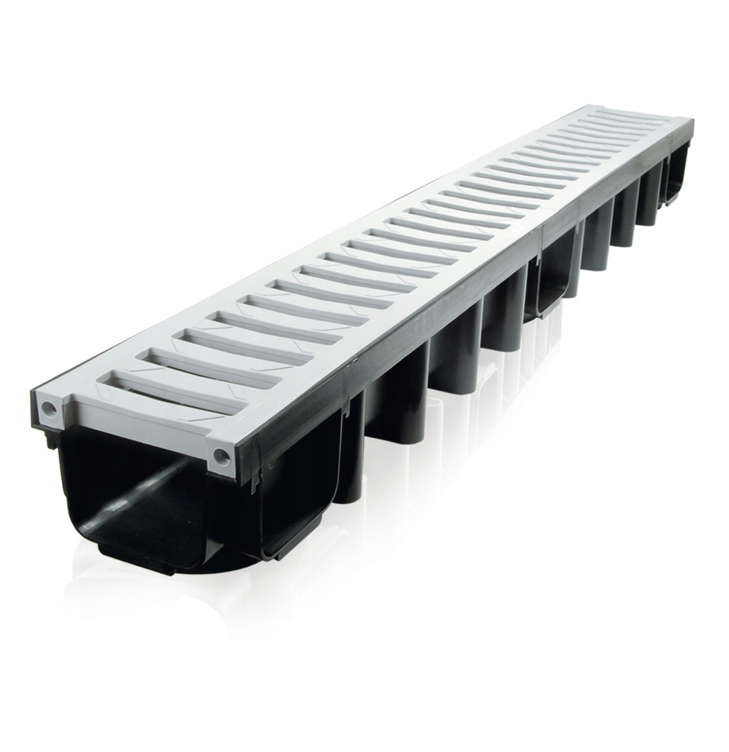 Lineární odvodnění 1000x98x131 mm až 1,5 Tony Max-drain Mřížka Popel Pvc