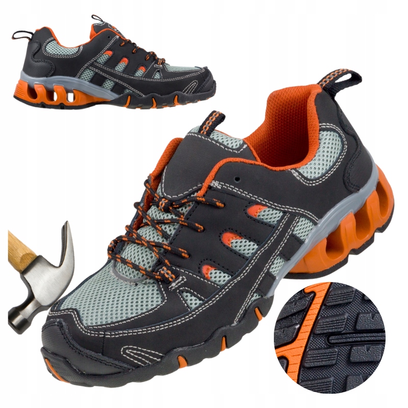 Pánské pracovní boty Polobotky síťované Prodyšné s špičkou S1 Bozp Lehké 46