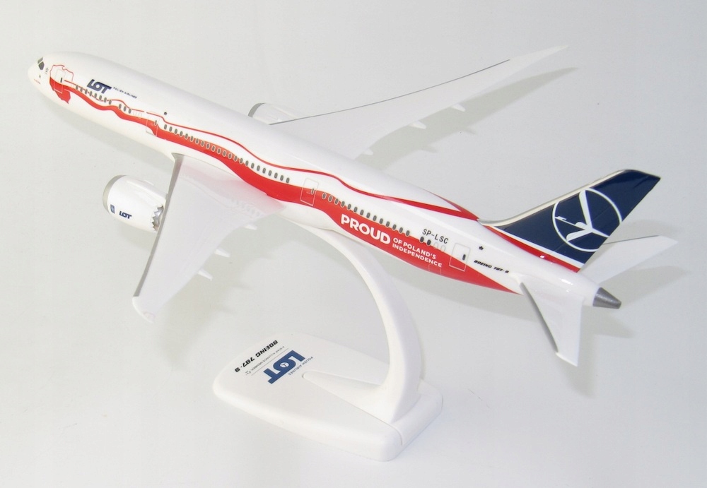 Model letadla B787-9 Lot “Proud” Herpa, měřítko 1:200 die cast