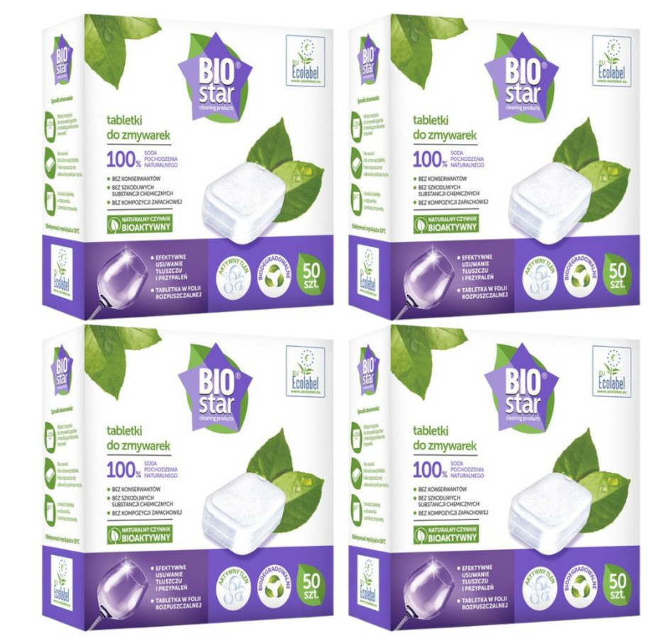 Levně BIOstar Ekologické tablety do myčky nádobí Biologicky rozložitelné Účinné 200 ks