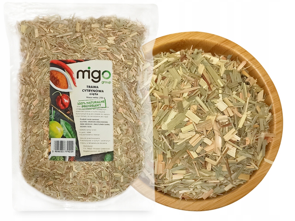 

Trawa Cytrynowa Cięta, Liść 250g MIGOgroup