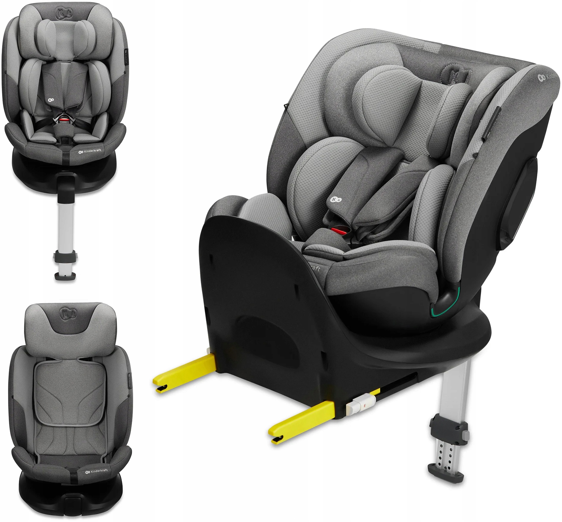 Kinderkraft i-Fix Obrotowy Fotelik Samochodowy Dla Dziecka 40-150cm 0-36kg
