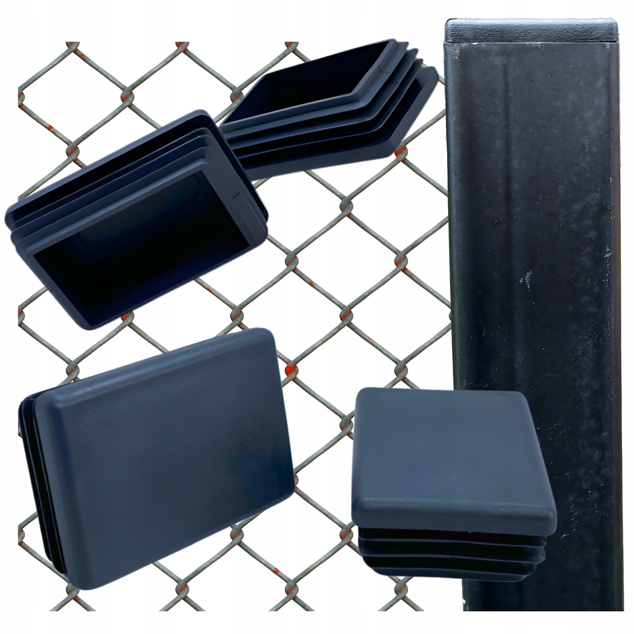 Vnitřní krytka na profil sloupku stříšky 60x40 100 Ks Antracit