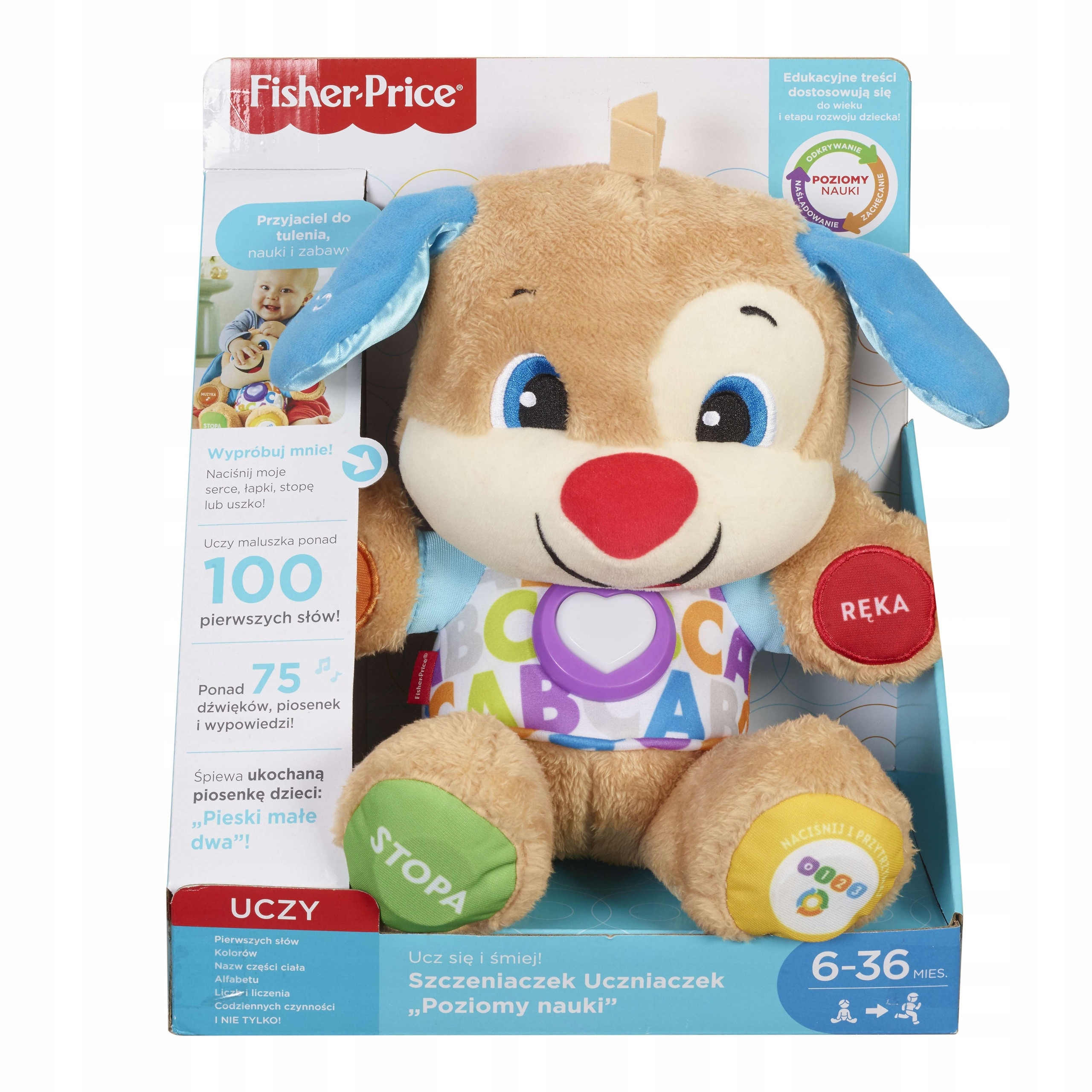 Pluszak Fisher-Price Ucz się i śmiej Szczeniaczek Uczniaczek FPM71