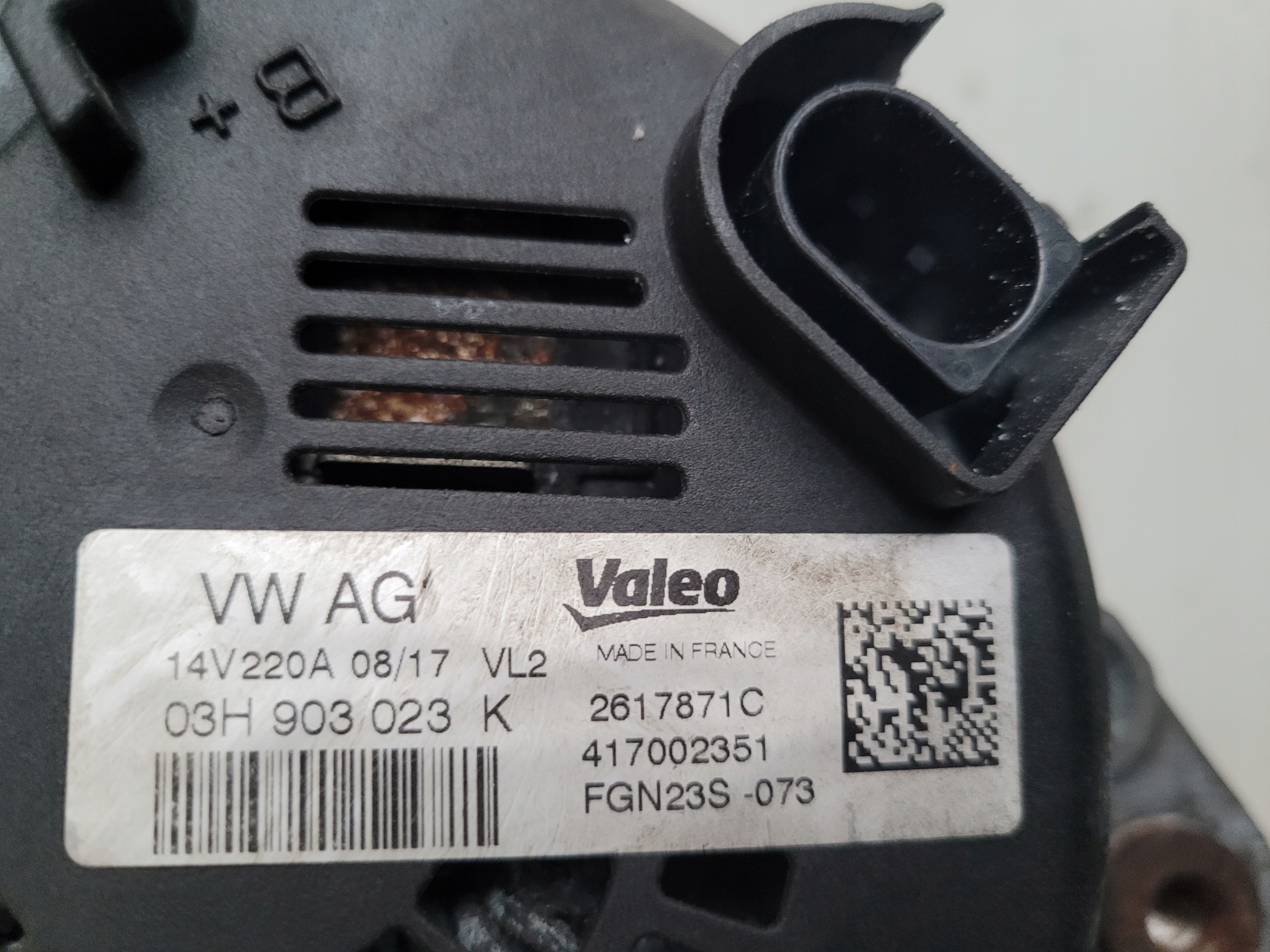 PORSCHE CAYENNE 7P5 3,6 ALTERNATOR 03H903023K, 03H903023 VALEO TOUAREG Producent części Porsche OE