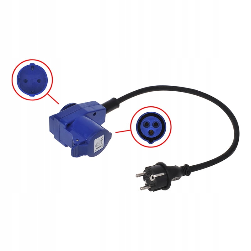 

Adapter Cee Złącze Kątowe Z Gniazdem Przewód Kabel