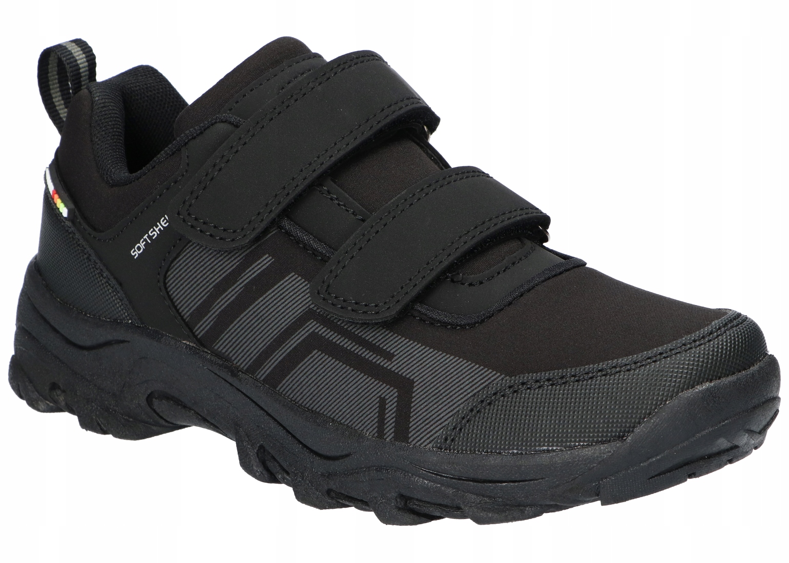 American Club WT281 Trekkingi Buty Softshell Dziecięce Na Rzepy Bk 34