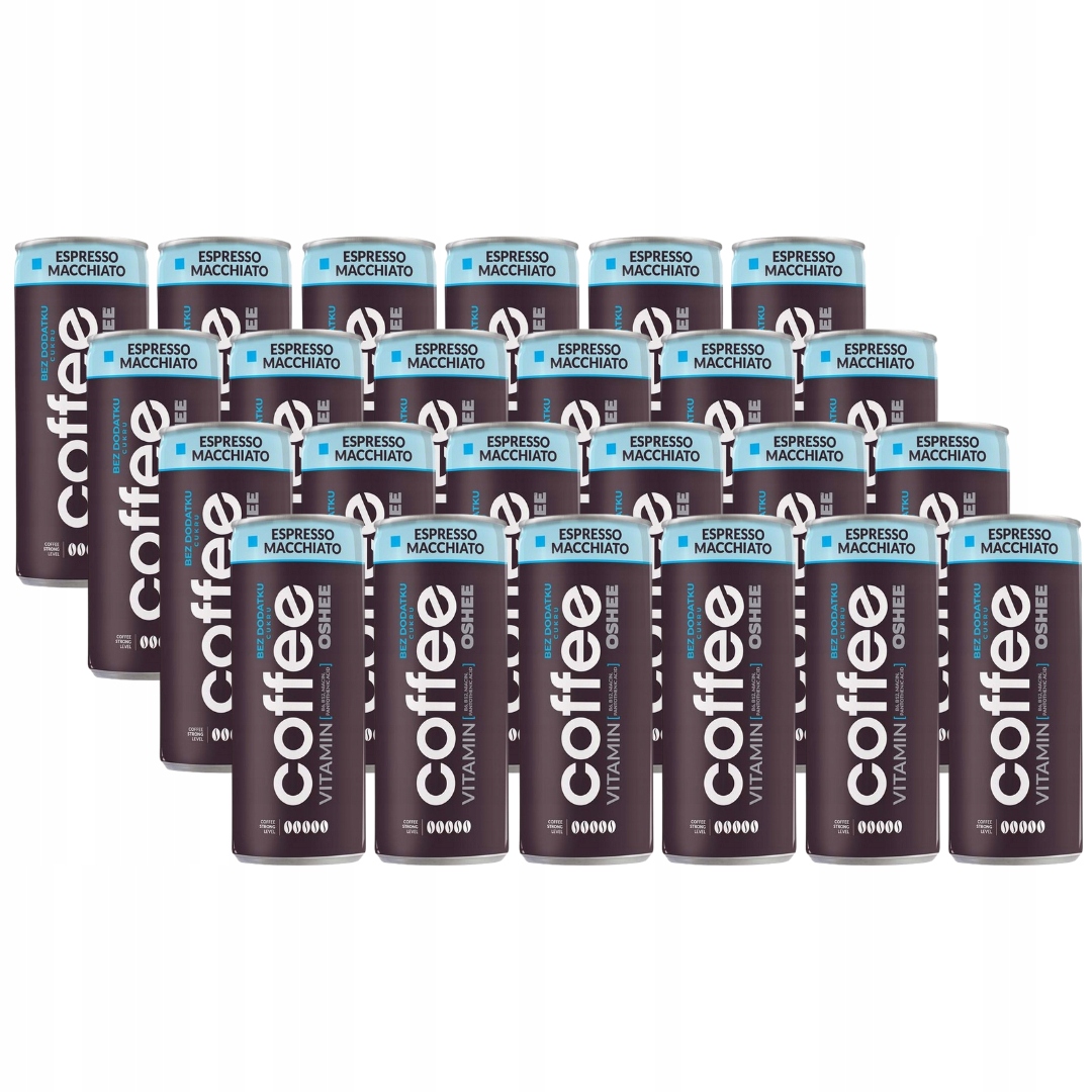Levně Oshee Coffee Espresso Macchiatto Mléčný kávový nápoj 250 ml x 24 kusů