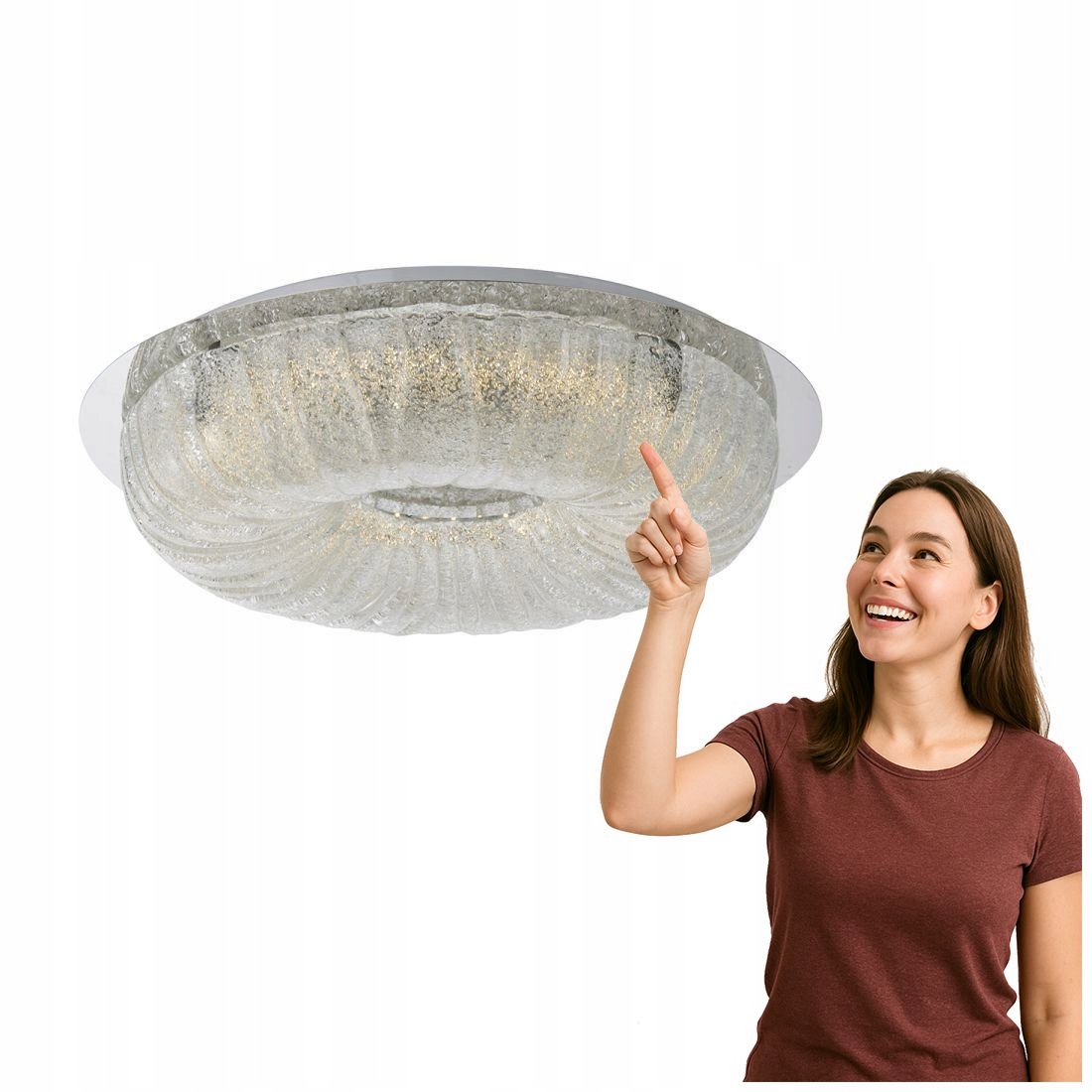 Stropné Svietidlo Moderný Mercer Chróm Led 36W Italux