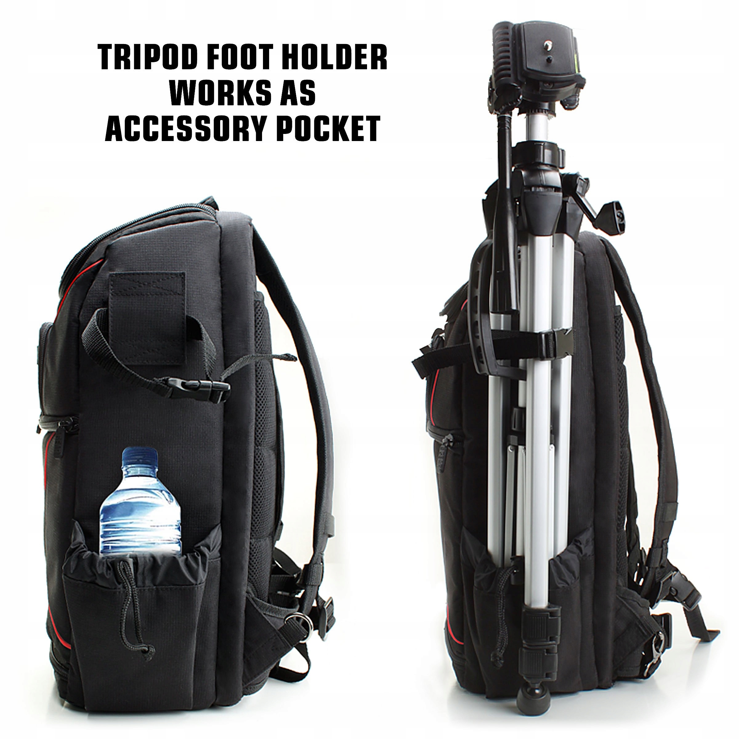 USA GEAR Plecak Na Aparat DSLR Wodoodporny Czerwony — miniatura 6