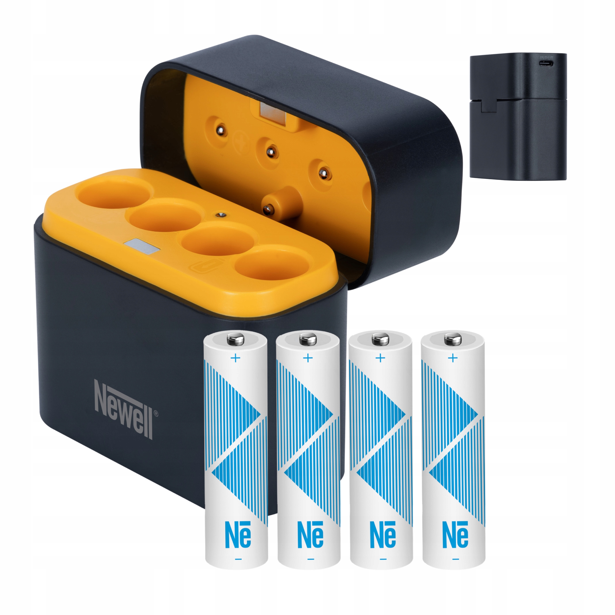 Newell Ładowarka 4-KANAŁOWA Do Akumulatorów Li-ion 4 Baterie Aa 2200 Mah
