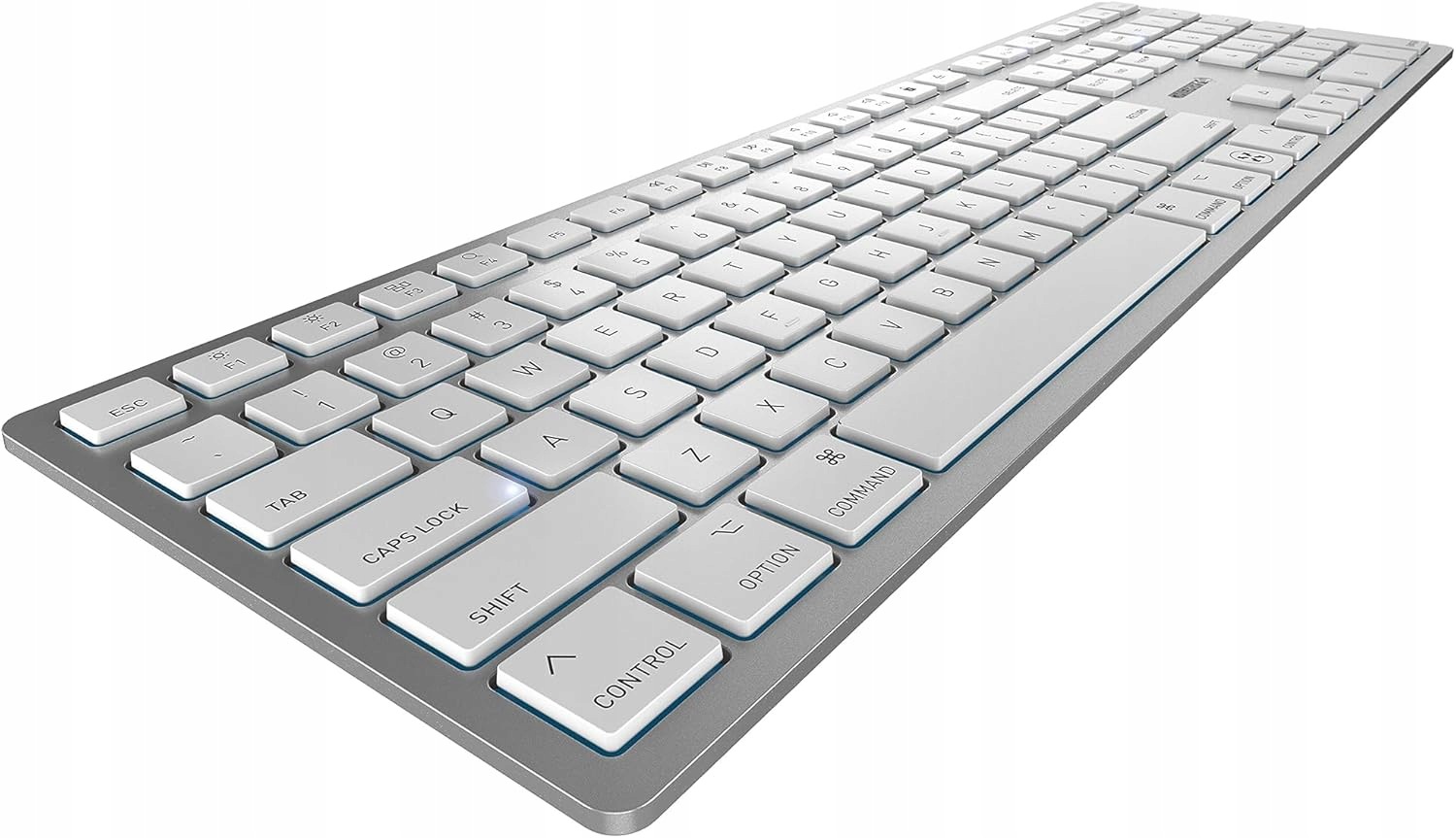 Bezdrátová Bluetooth klávesnice Azerty Francouzská Slim Stříbrná Cherry