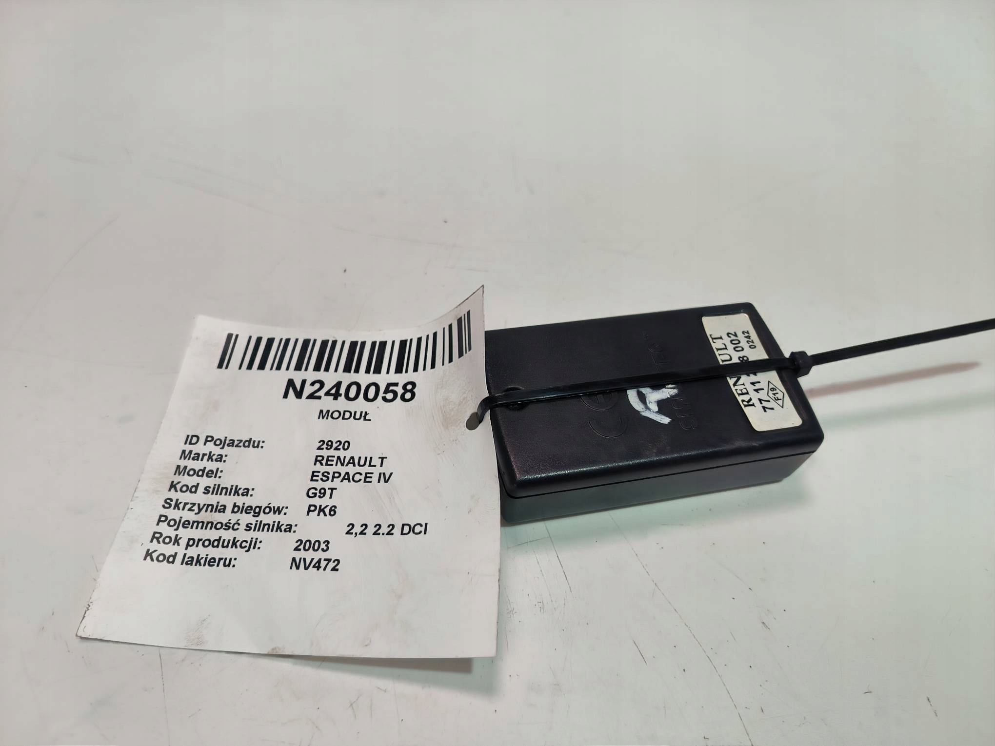 Module STERUJACY 7711218002 RENAULT ESPACE IV