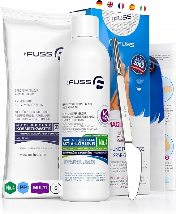 Mr. Fuss No4 sada na odstraňování zrohovatělé kůže, poničený karton