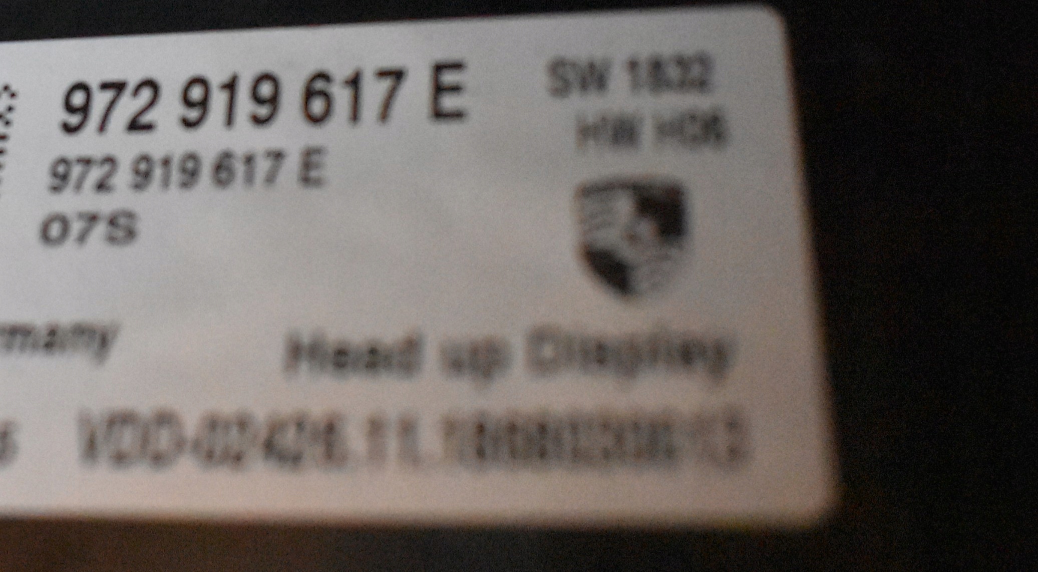 IDEALNY display HEADUP HEAD UP PORSCHE PANAMERA 971 1