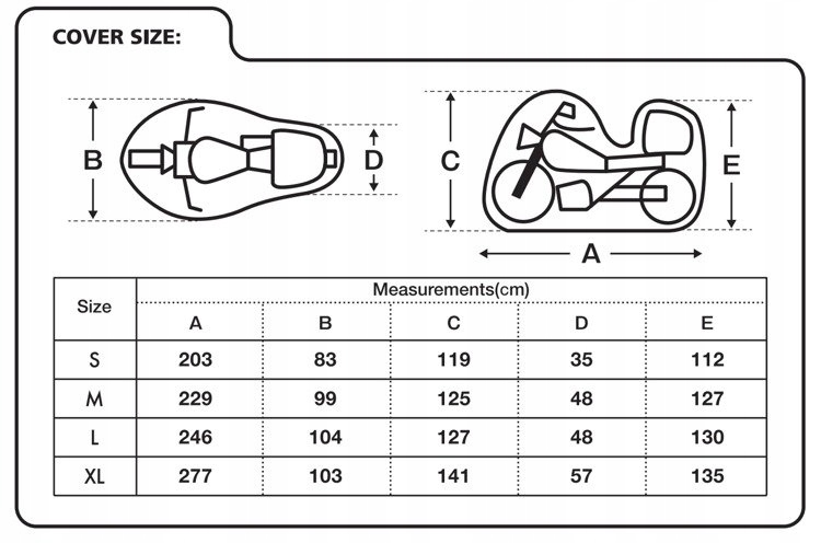 PLANDEKA NA MOTOR SKUTER Z KUFREM WODOODPORNA R L Manufacturer catalog number BT3186