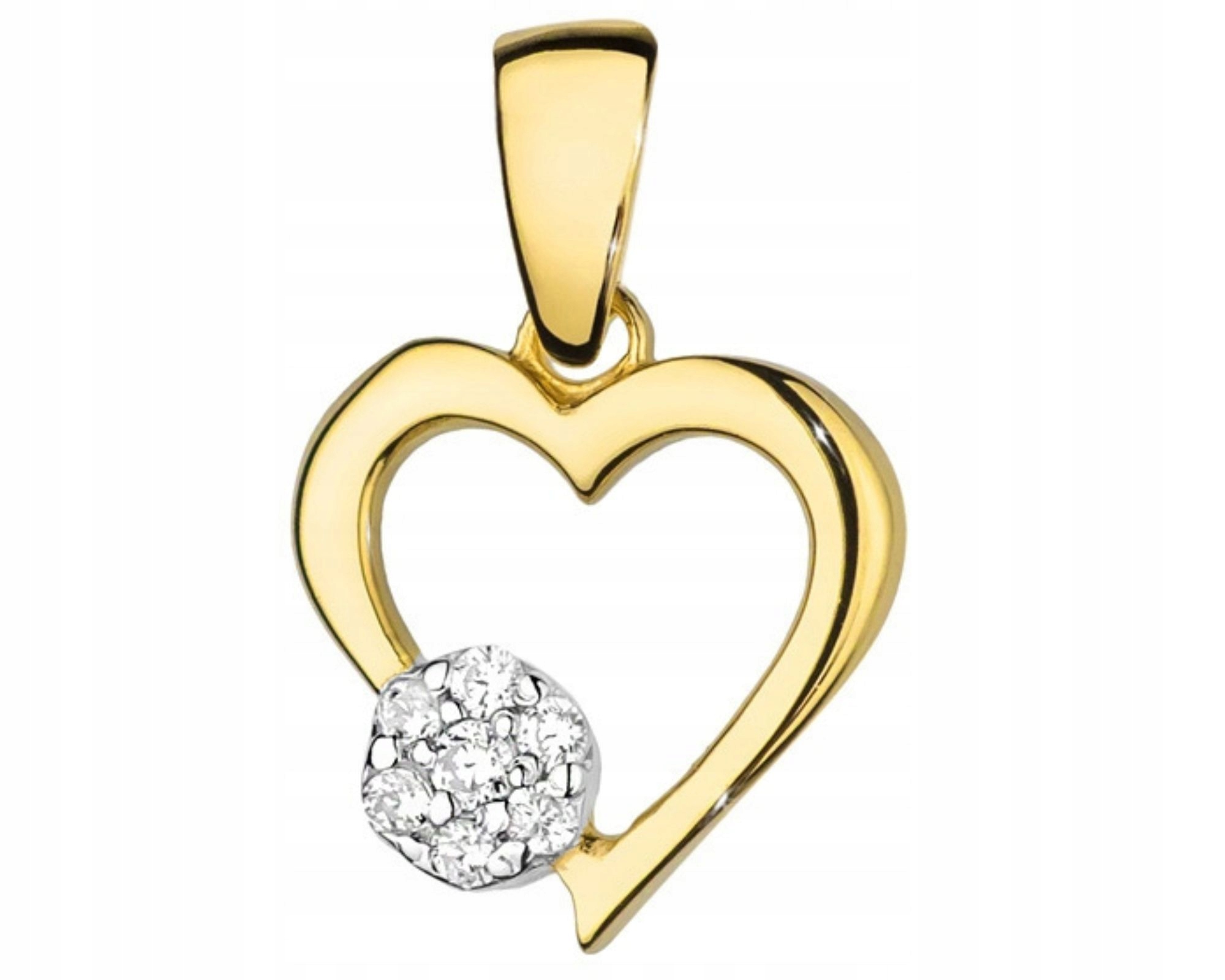 Zlatý přívěsek srdce diamanty 585 obchod brilianty