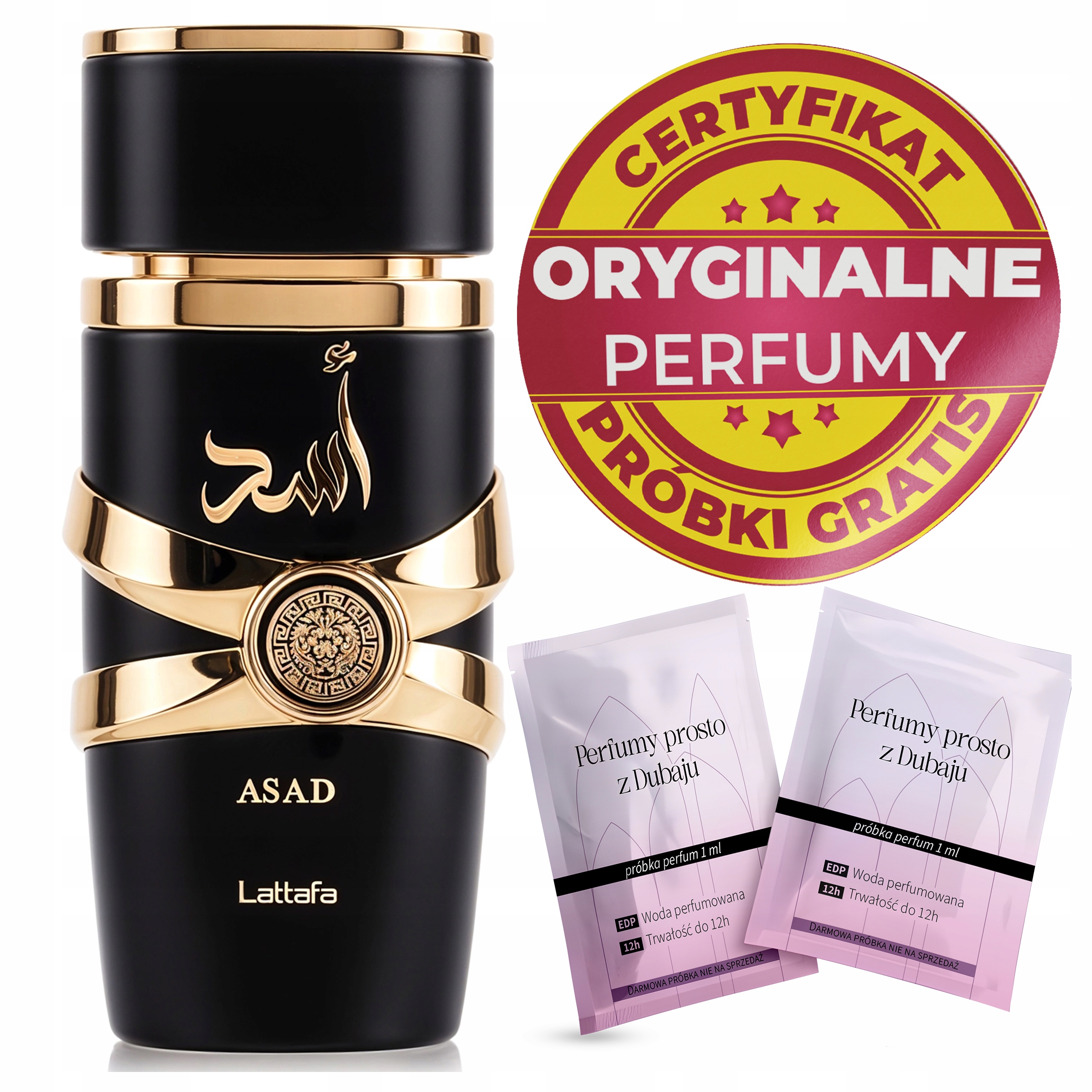 Parfém Originální Pánské Arabské Lattafa Asad 100 ml Vzorky Certifikát