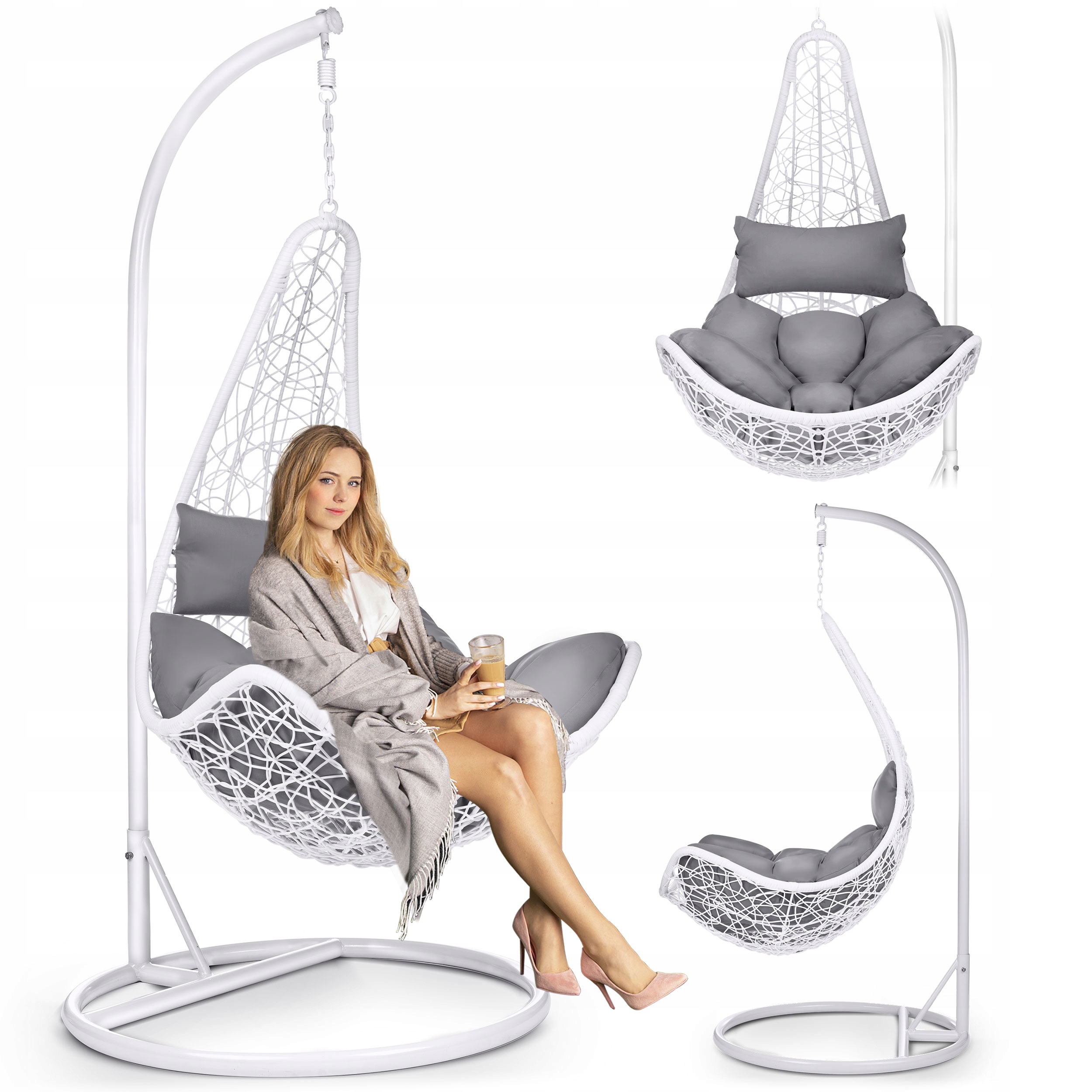 

Fotel Wiszący Bujany Ogrodowy Kosz Huśtawka Kokon