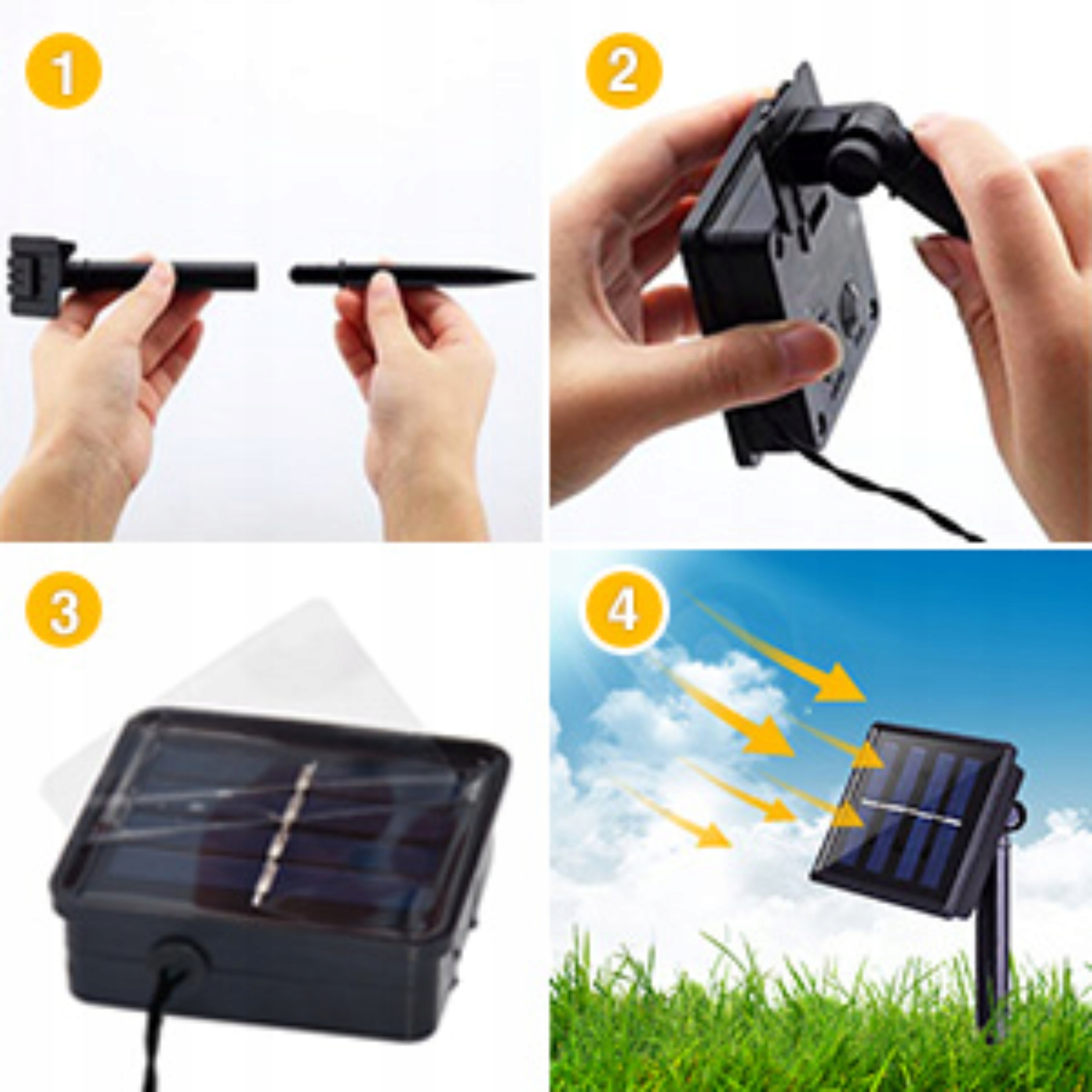 GIRLANDA SOLARNA OGRODOWA 40 LED 8 METRÓW LAMPKI SOLARNE ŻARÓWKI NA BALKON EAN (GTIN) 5906321732970