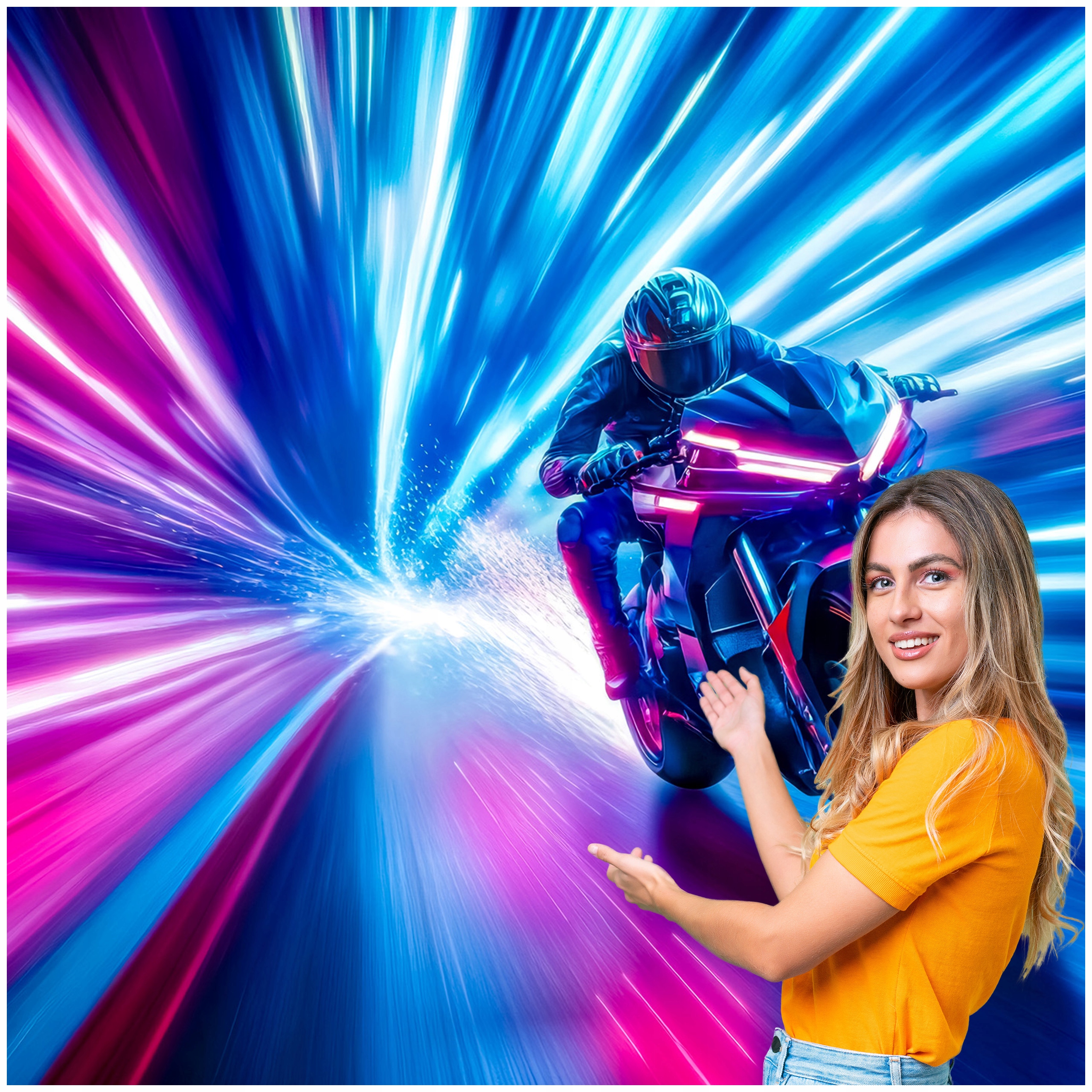Fototapeta 3D Pro Mládež Auto Motocykl 588x280 DMSM48W