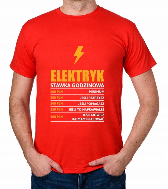 

koszulka Elektryk stawka godzinowa prezent