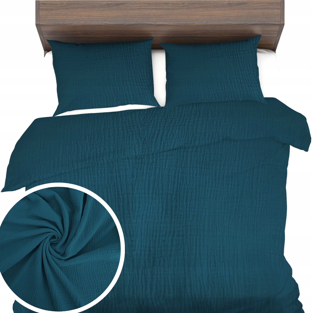 Povlečení Mušelín 160x200+1x70x80 Jemné prodyšné povlečení Přírodní Eko