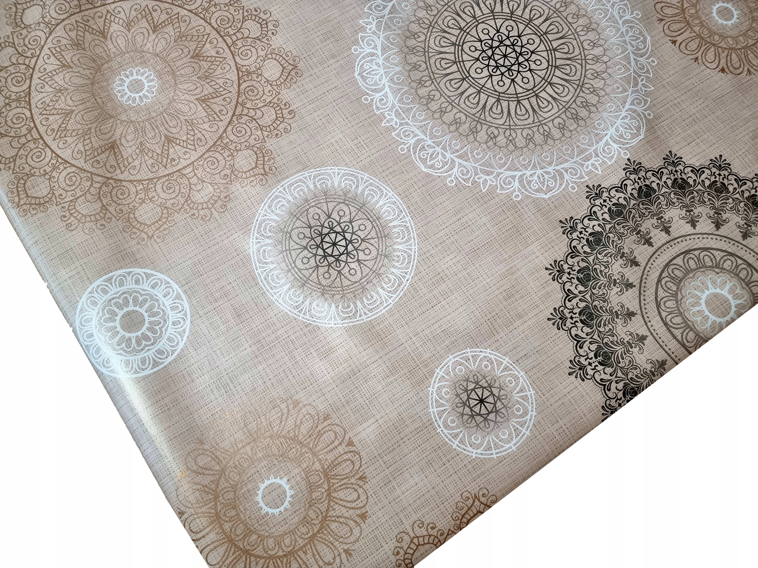 CERATA OBRUS NA METRY NIESPOTYKANA BEŻ BRĄZ