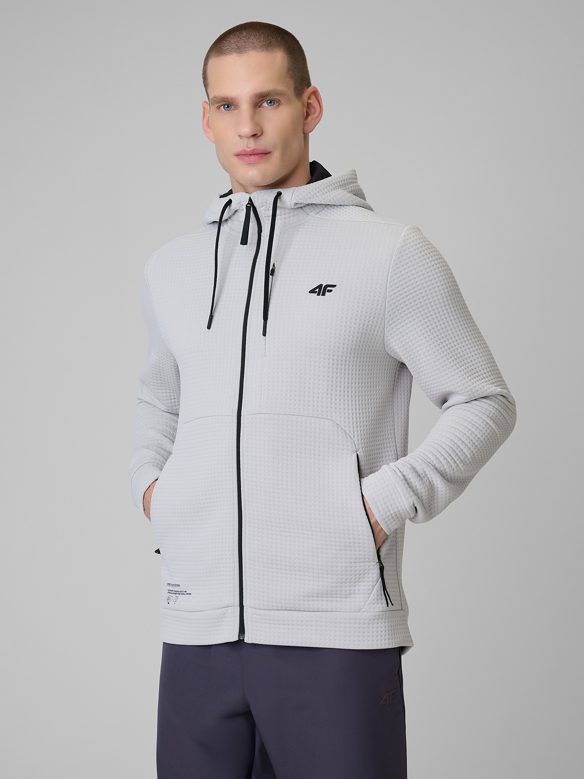 4F Tepláková mikina Bílá M