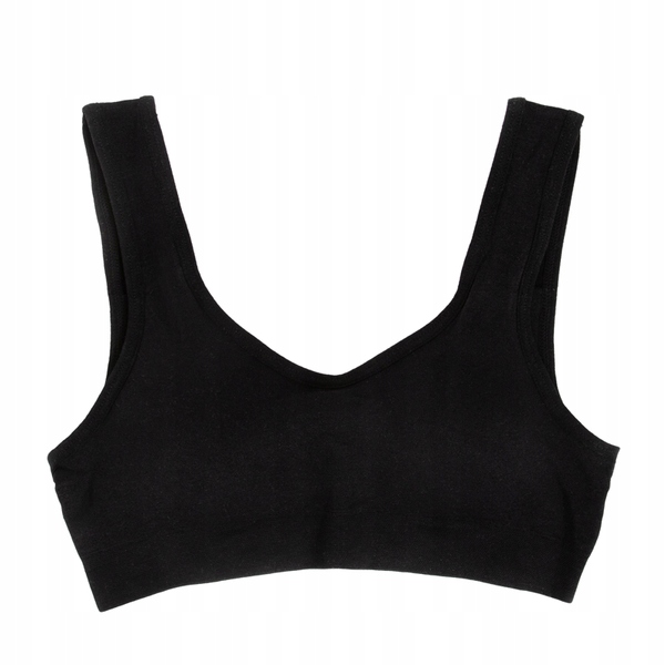 

6455 Black Czarny Biustonosz Dziecięcy M - 38