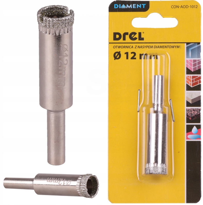 

Otwornica Diamentowa 12 mm Koronka Do Płytek Gresu