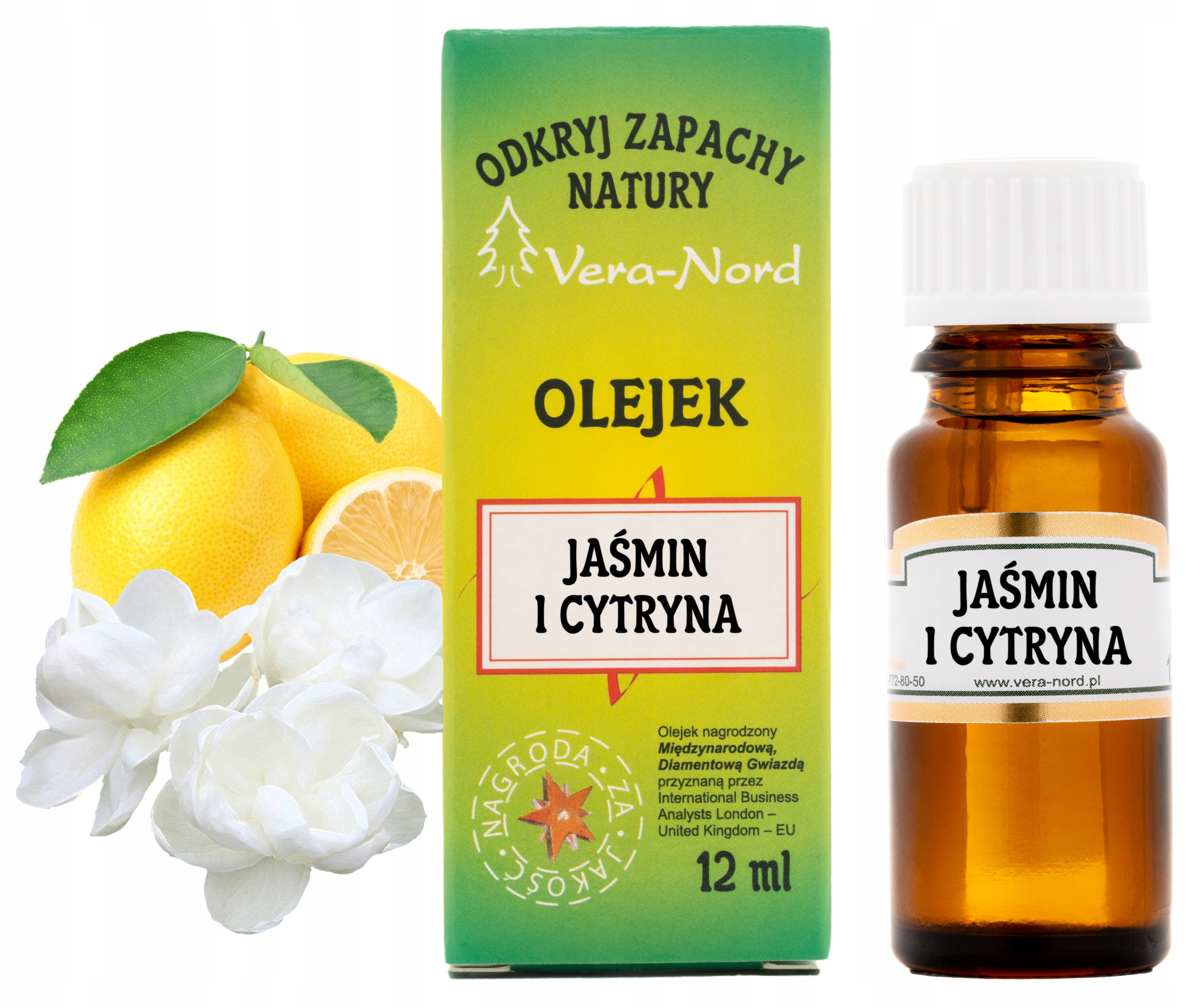 

Jaśmin I Cytryna Olejek Zapachowy Vera Nord 12ml