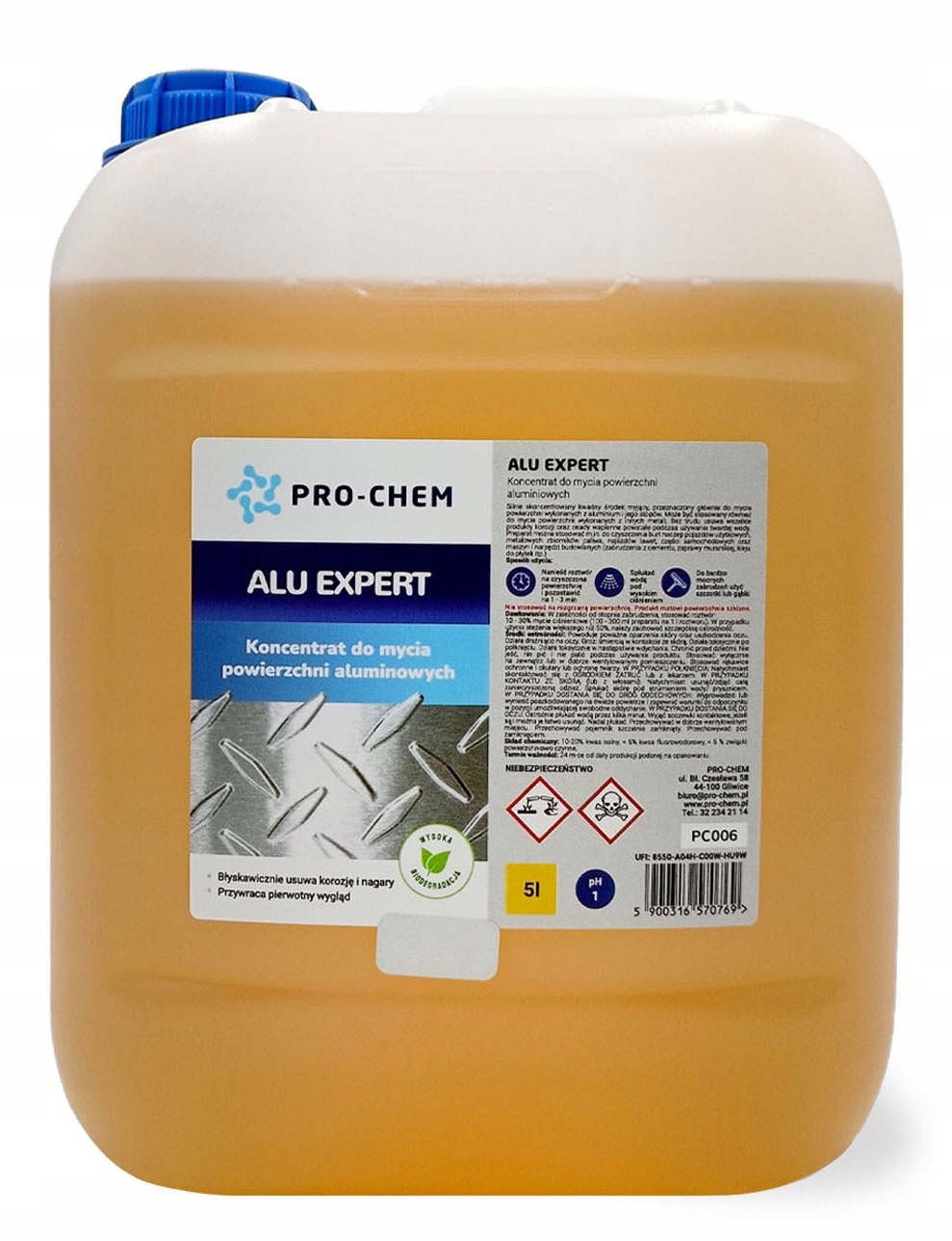 Preparat do czyszczenia aluminium i innych metali Pro-chem Alu Expert 5 L