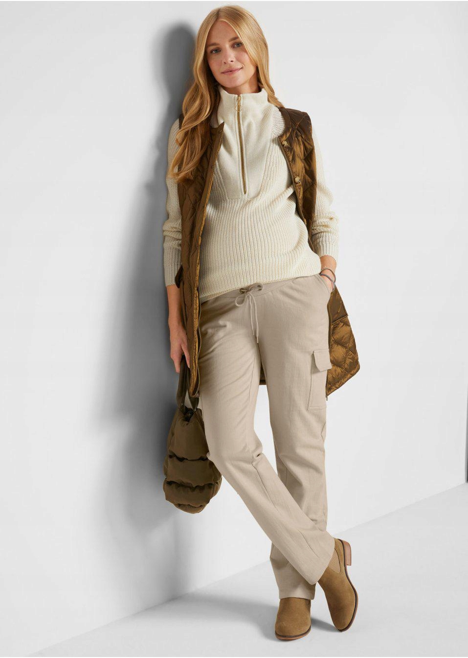 BONPRIX _ZT T73 SPODNIE CIĄŻOWE DRESOWE _/ 42 Płeć kobieta