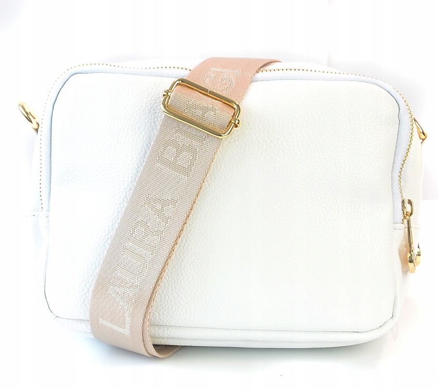 Torebka LAURA BIAGGI Listonoszka 3w1 Logo Kolor biały