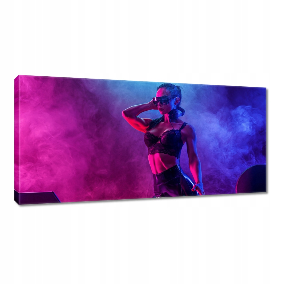

Obraz 115x55 DJka Kobieta Dym