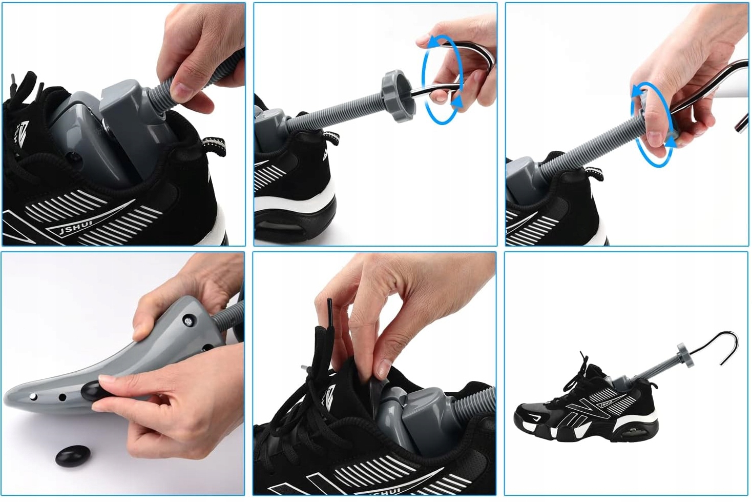 PARA PRAWIDŁA ROZCIĄGANIA BUTÓW SZPILEK LAKIERKÓW 38-47 KOPYTO BUTA SZARE Rozmiar zakresowy 38-47