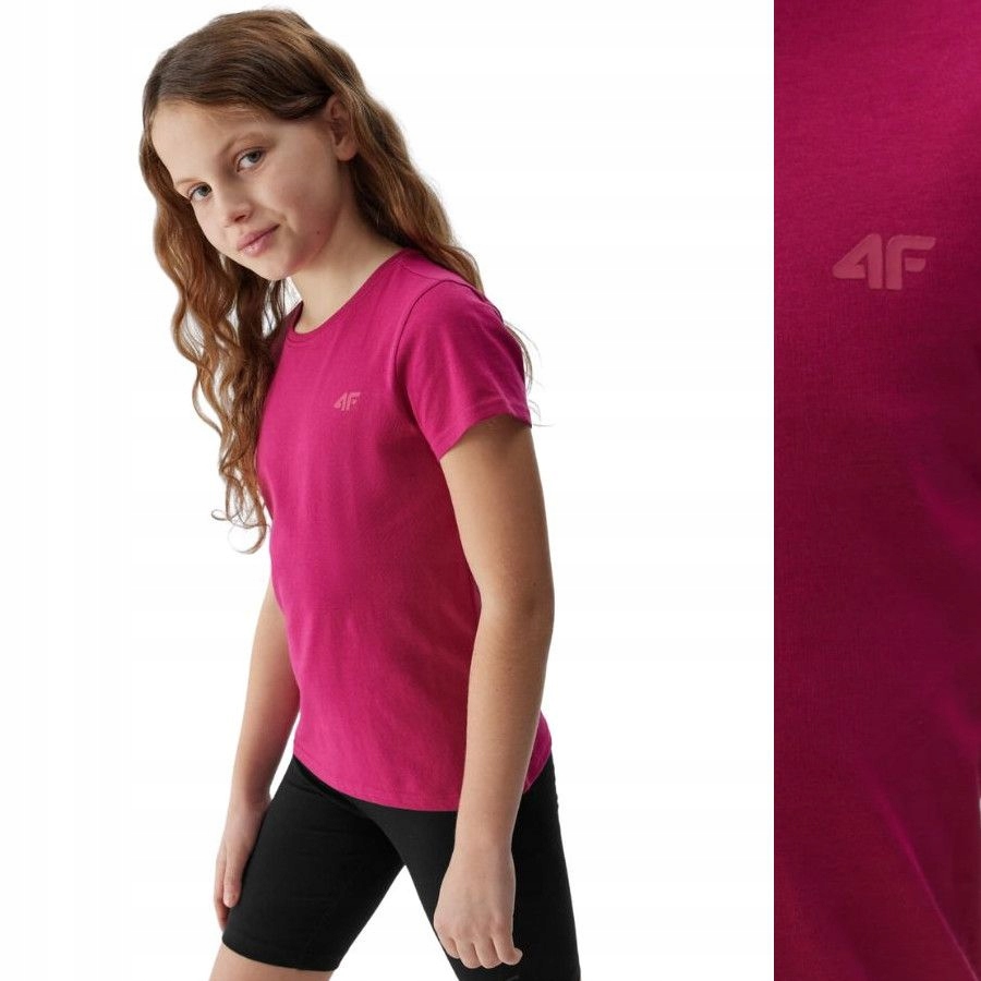 KOSZULKA DZIEWCZĘCA 4F DZIECIĘCA T-SHIRT SPORTOWA NA CO DZIEŃ