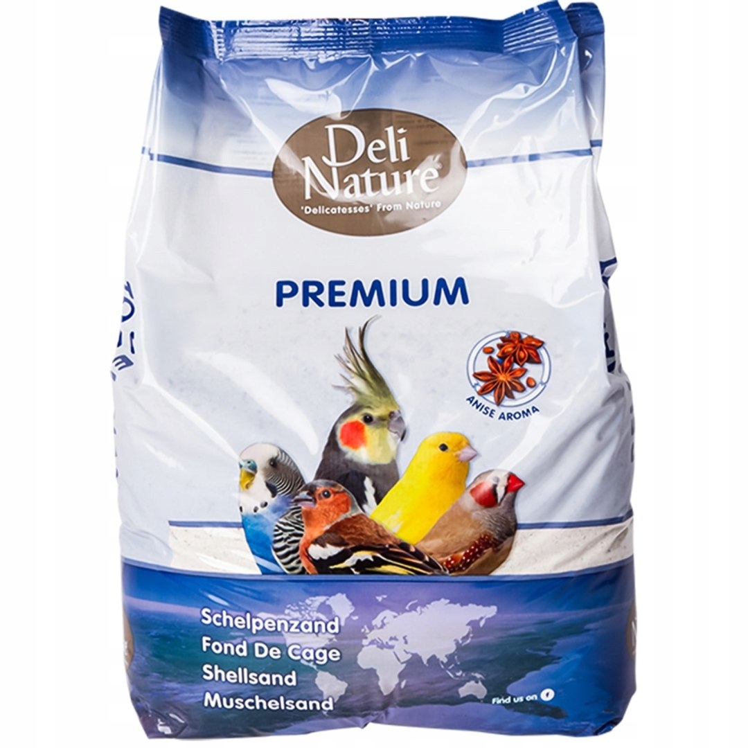 Levně Deli Nature Shell Sand Premium White 5 kg – písek pro papoušky