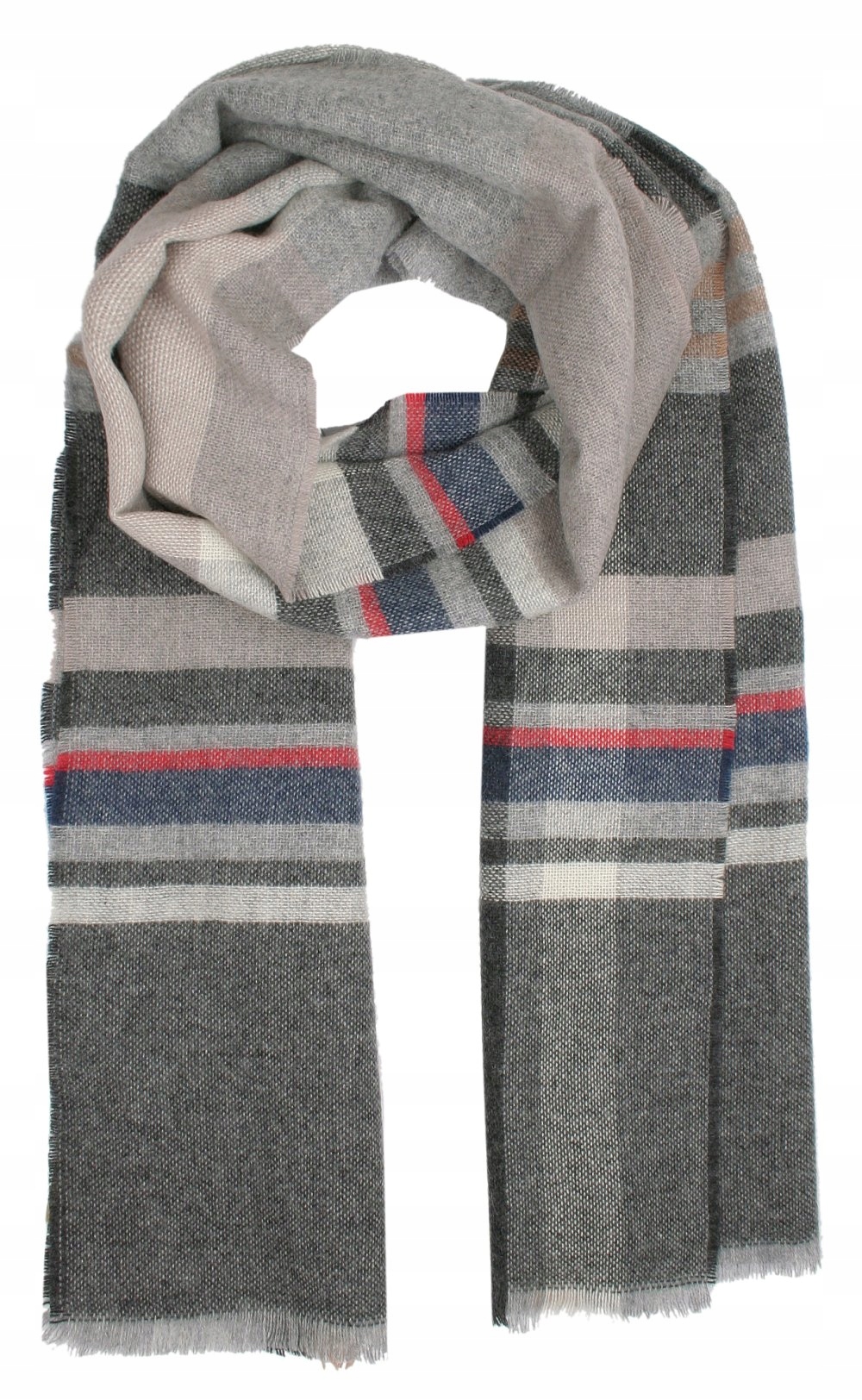 Jemná a teplá šála z kašmíru V. Fraas odstíny popelavé