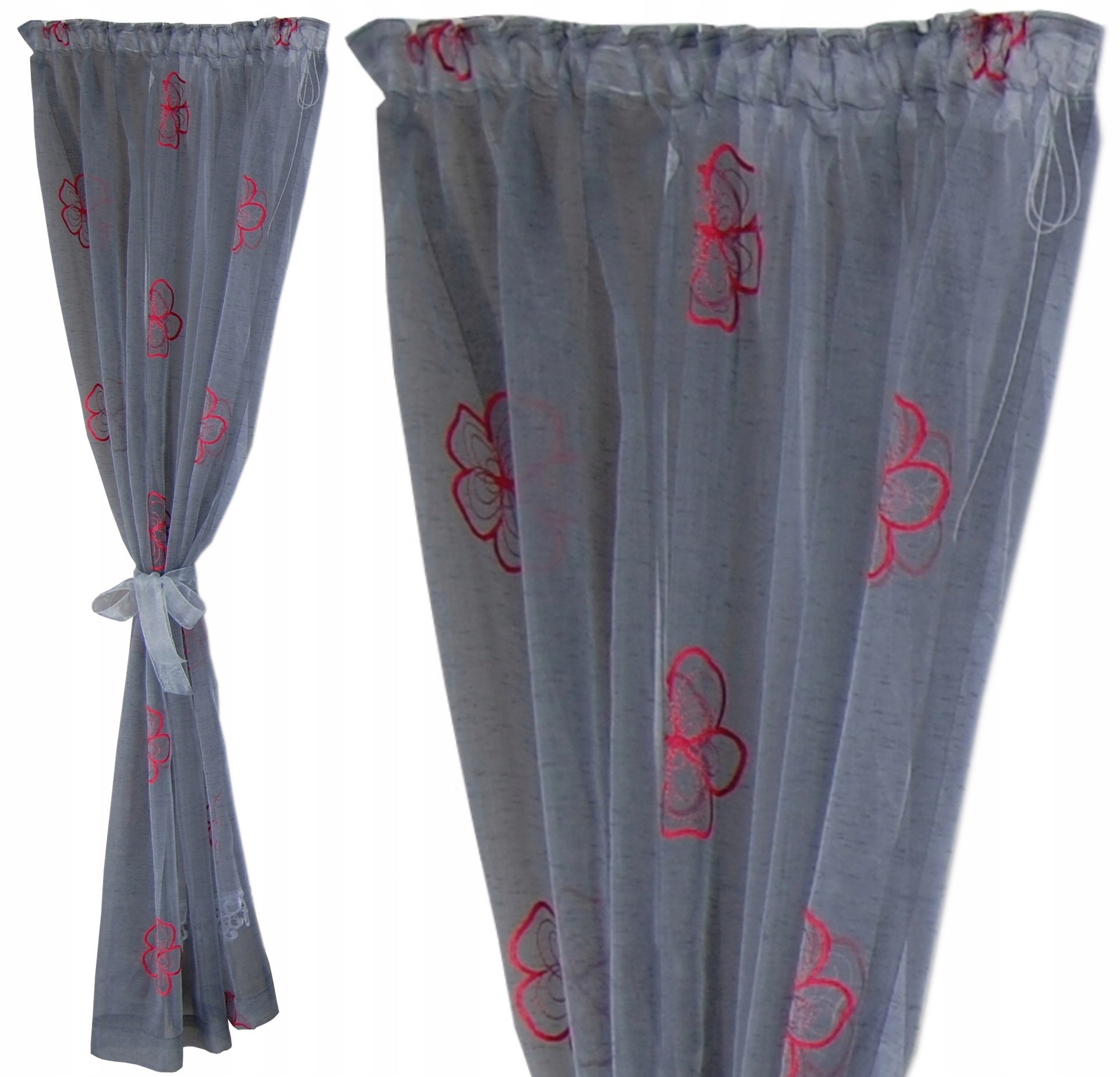 Panele Firany do Okien w Tanie Zasłony gotowe półprzezroczyste na