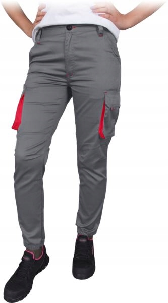Spodnie robocze damskie do pasa Elastyczne długie Frau-jog kolor Szary r.36